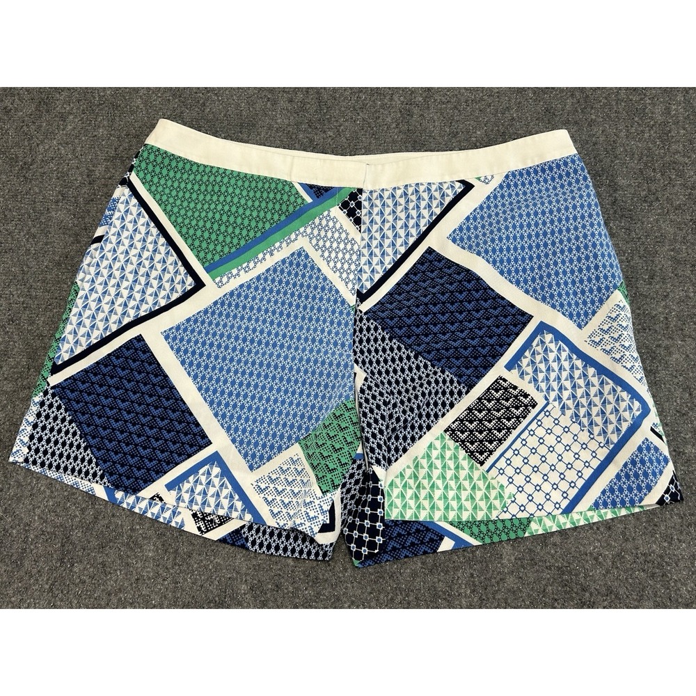 Tommy Hilfiger Size 12 Palm Beach Blue Green White Shorts Summer Beach Excellent